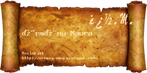 Örmény Maura névjegykártya